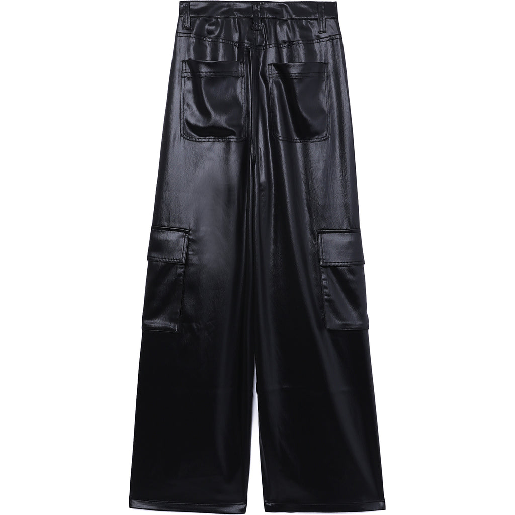 Women Cargo Pants High Waist Palazzo Pant Ladies Sport Casual Wide Leg  Trousers | eBay